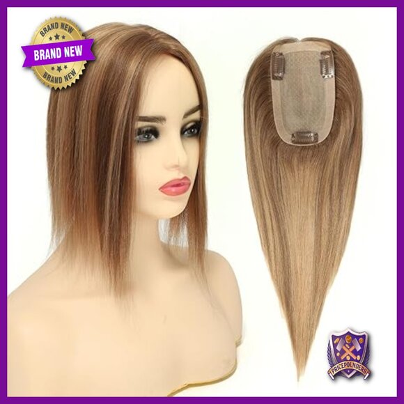 3x5 Inch Human Hair Topper with Mono Base for Thinning Hair main image 4